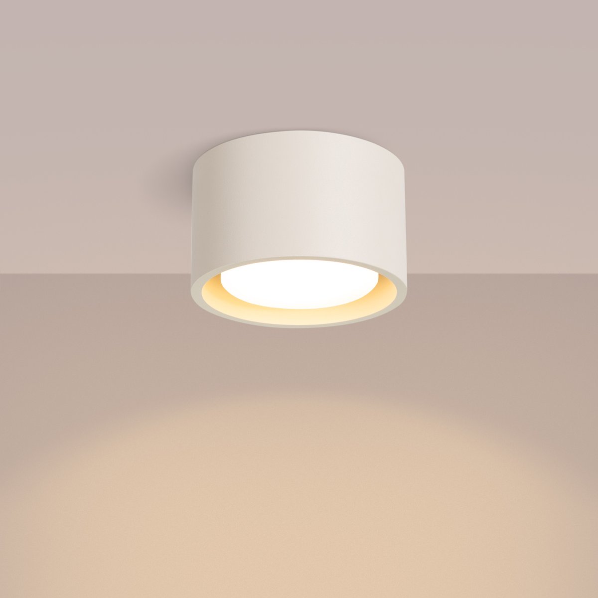 Plafonnier Aluminium Beige Gx53 1 MODO beige, EDEN