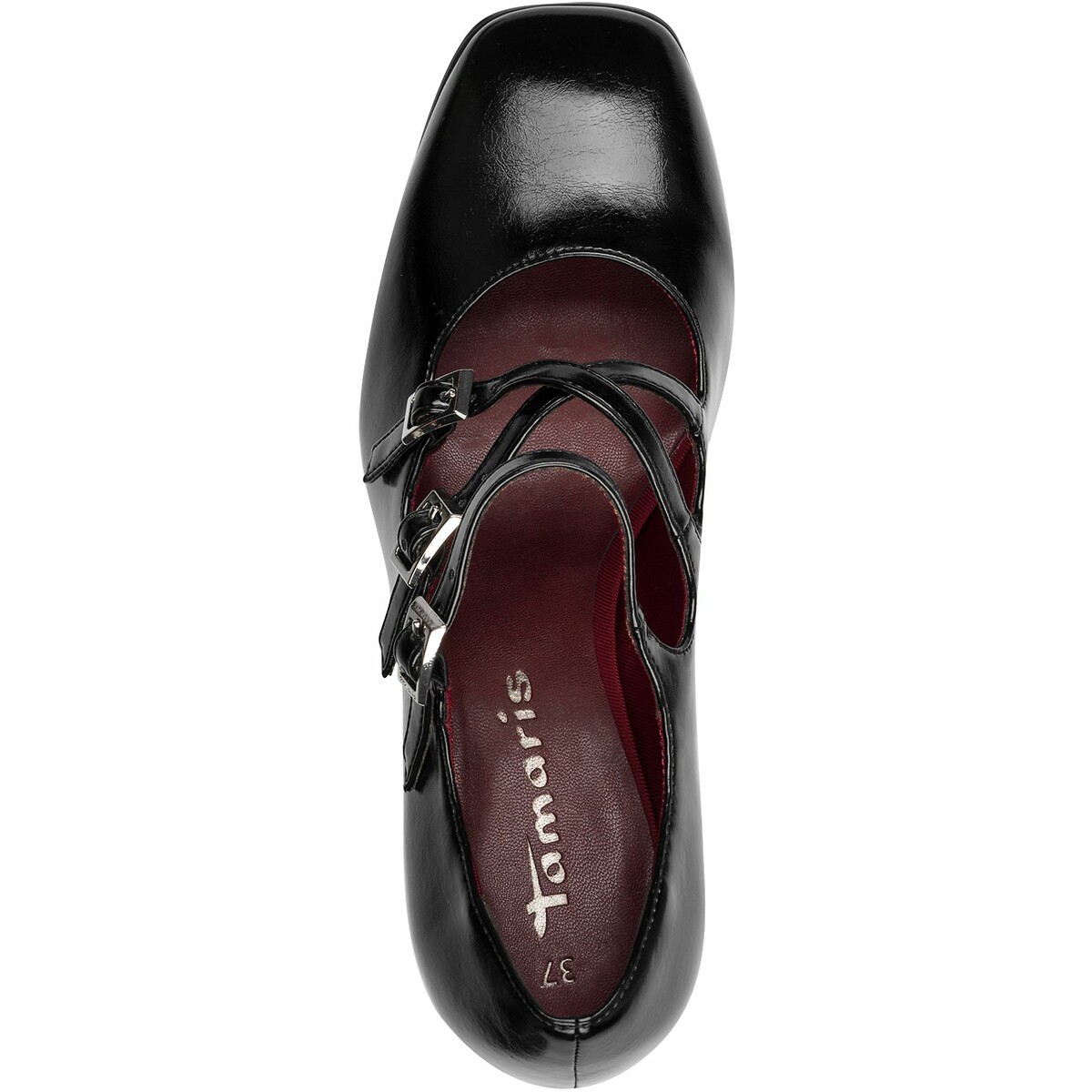 Mary Janes with Buckles and Heel black, TAMARIS