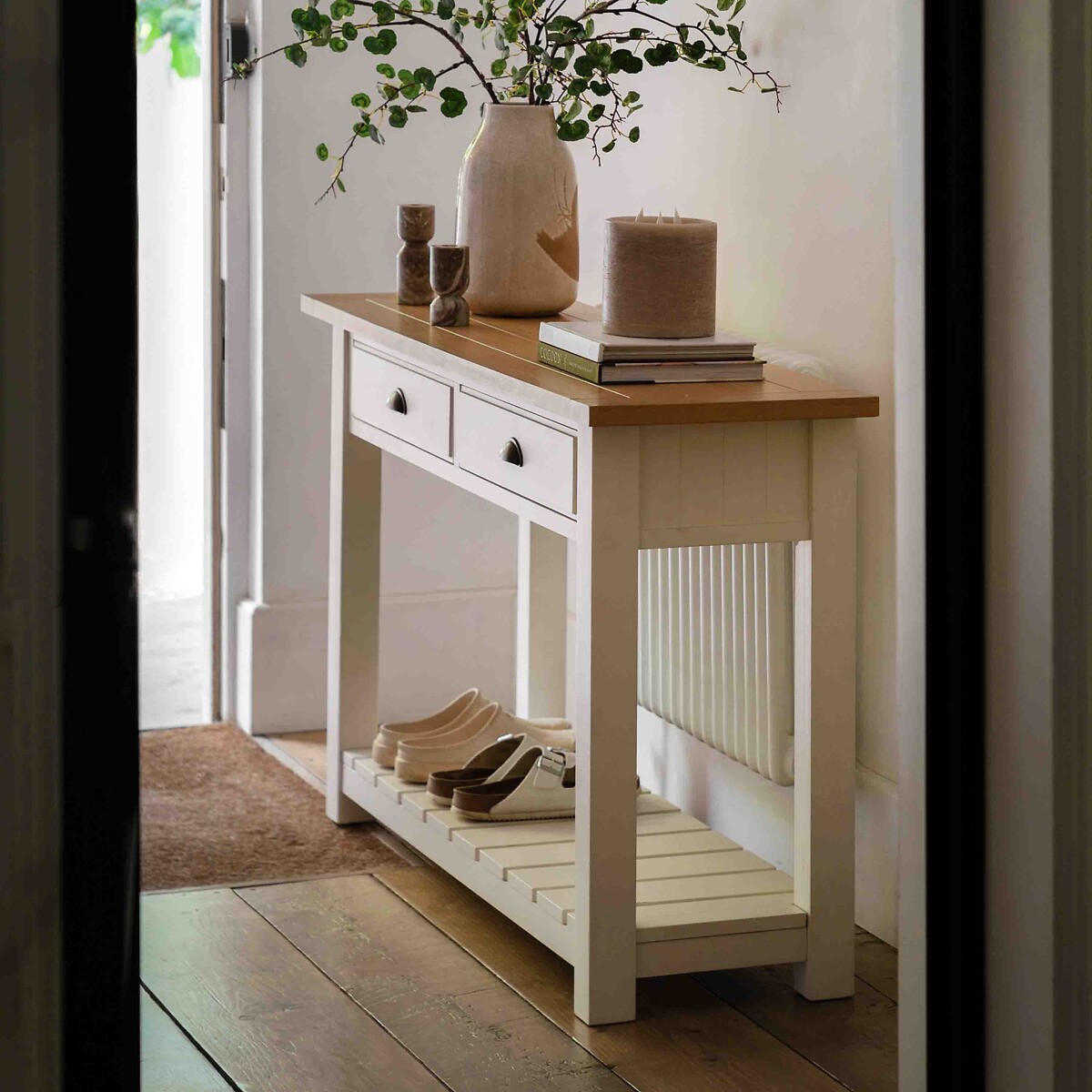 Ende 2-Drawer Console Table off-white, ÉDITÉ