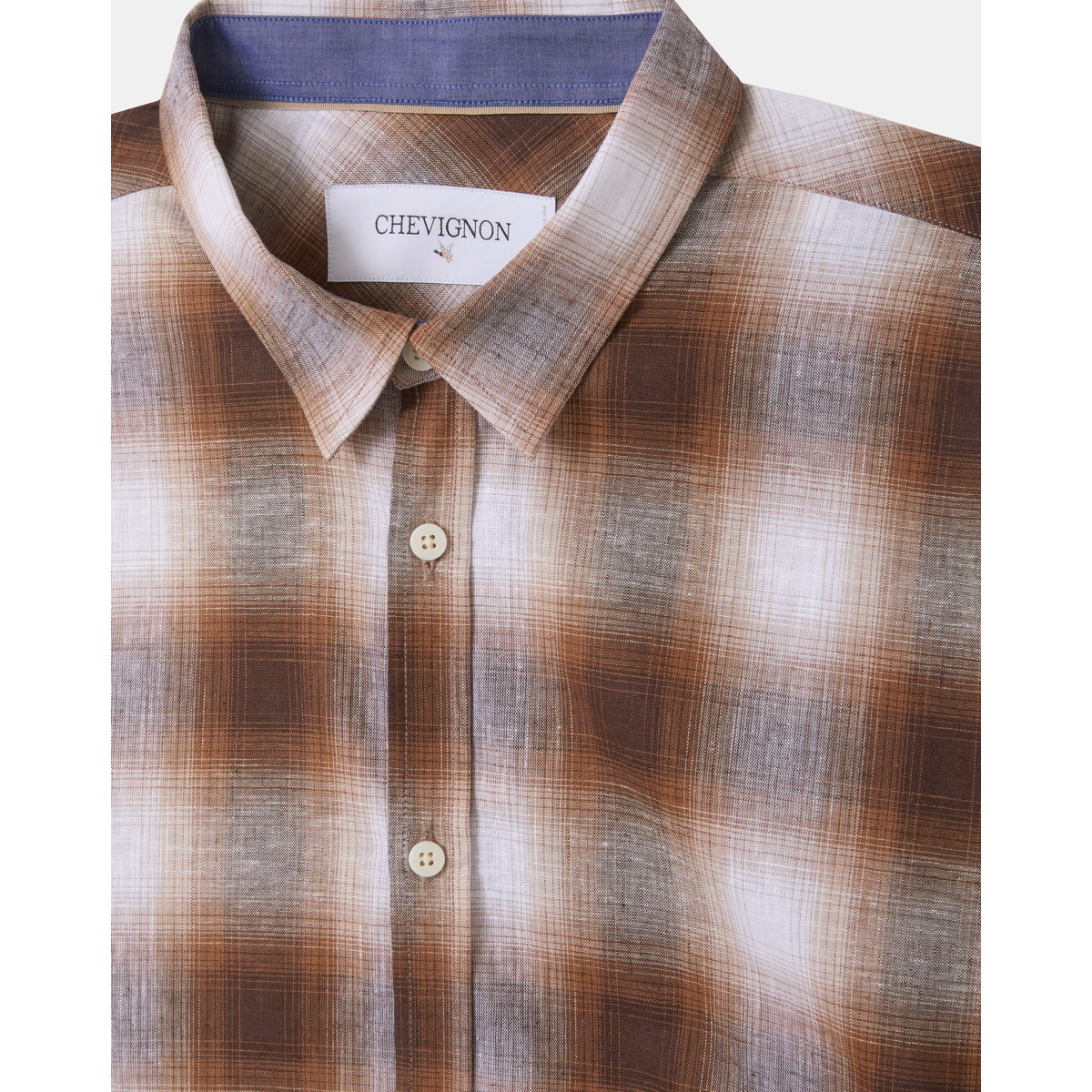 Chemise en coton DANNY marron, CHEVIGNON