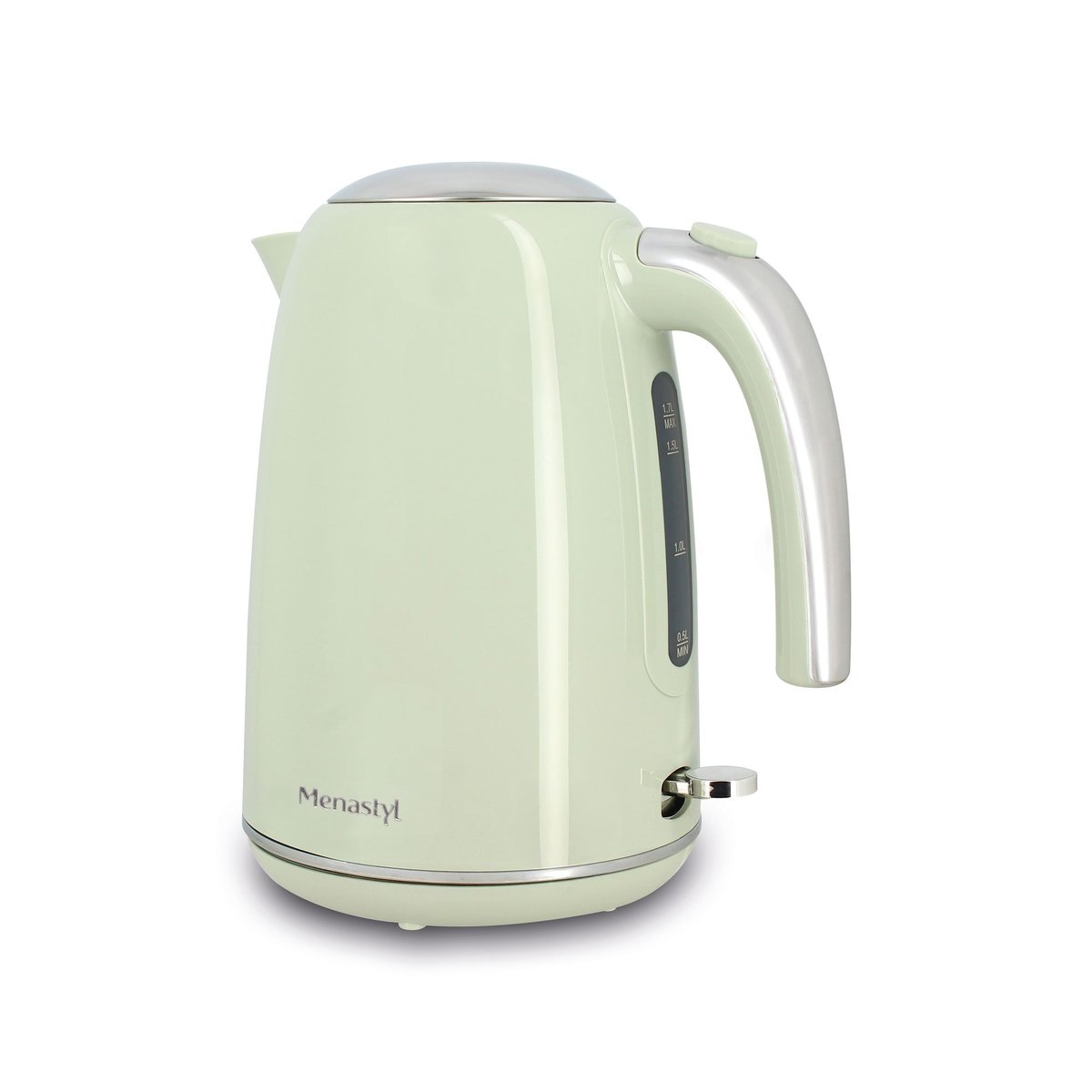 Bouilloire électrique 1,7L en acier inoxydable, RETRO céladon, MENASTYL