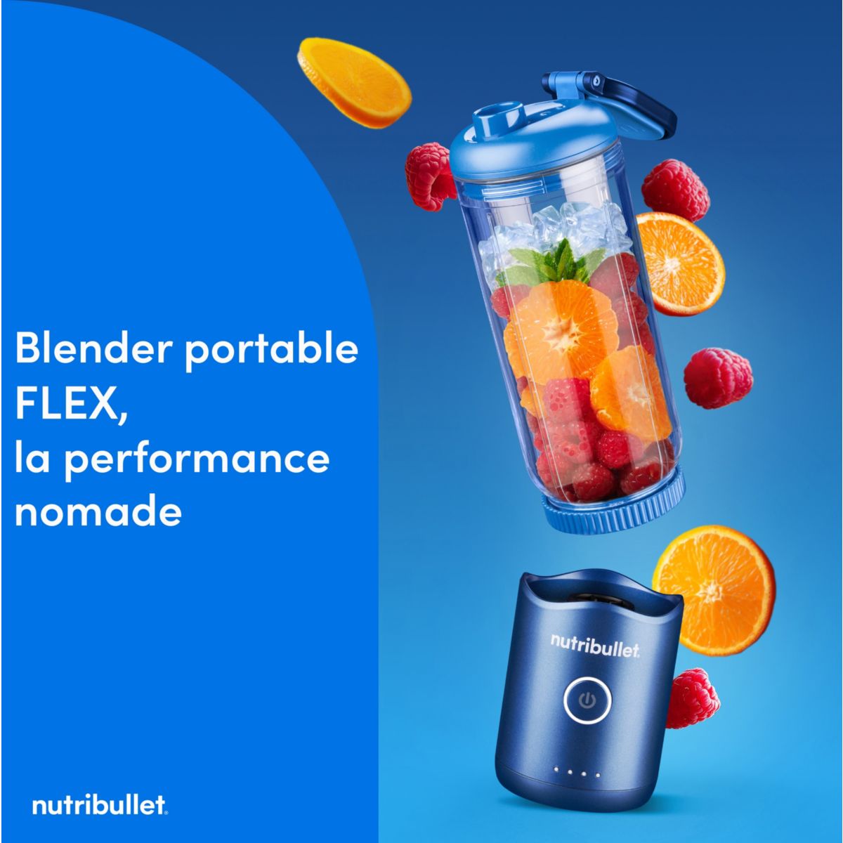 Blender portable Flex NBP013BL bleu couleur unique, NUTRIBULLET