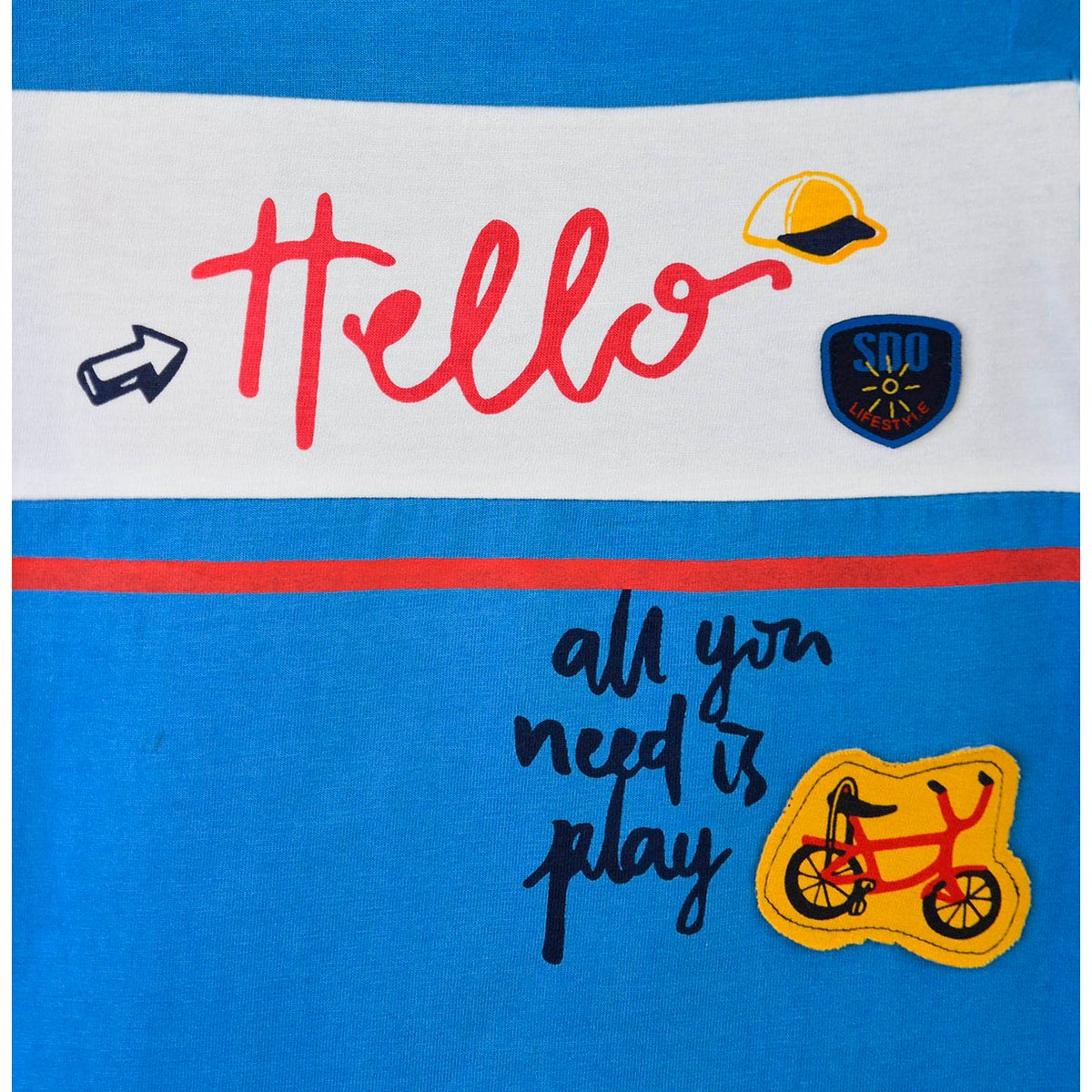 Tee-shirt garcon jersey aramis bleu, SUCRE D'ORGE