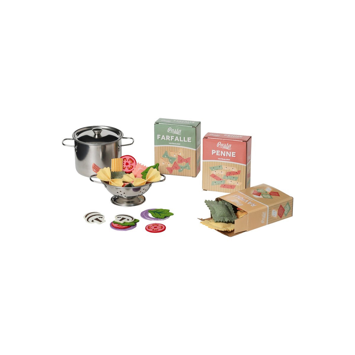 Set de pâtes en feutrine multicolore, VERTBAUDET