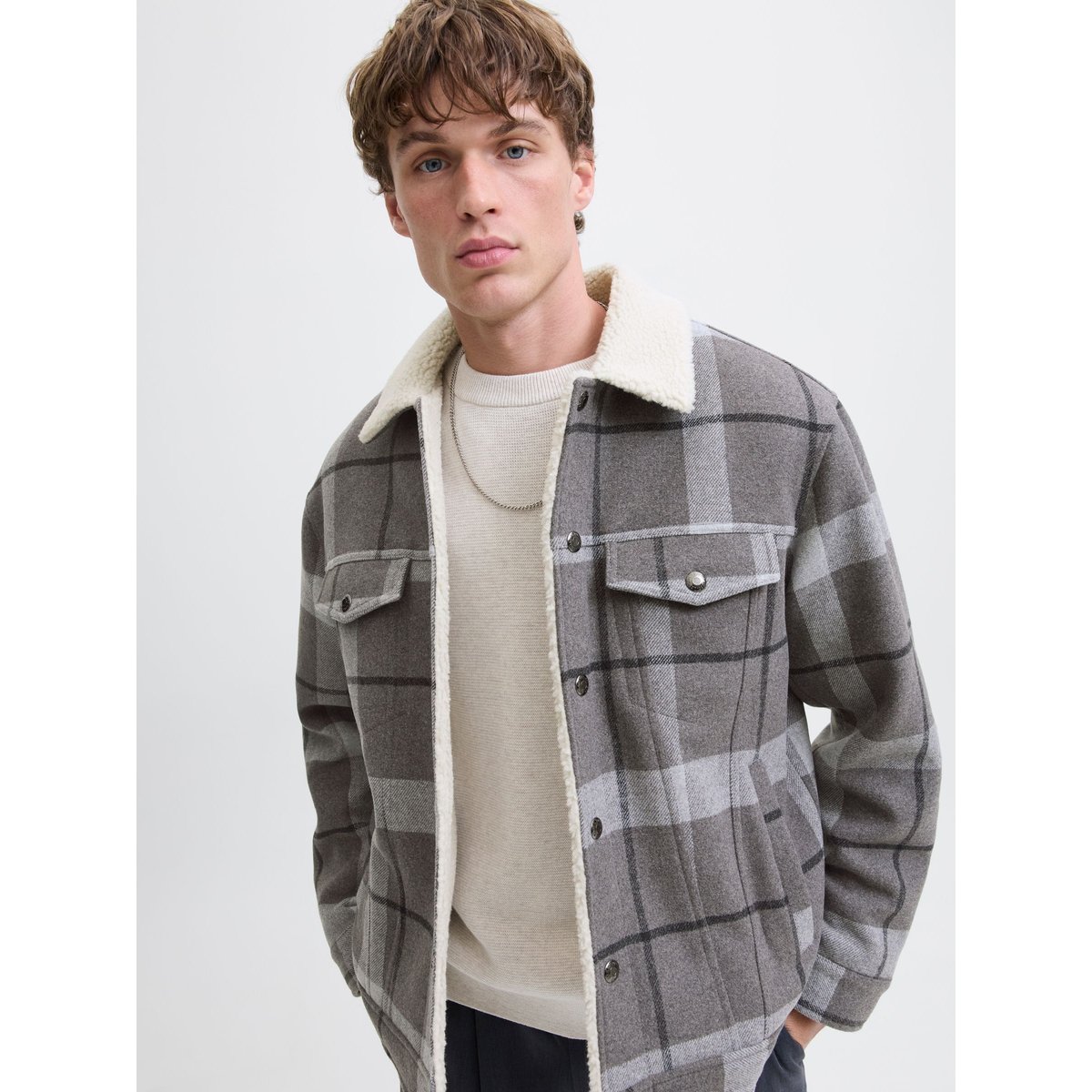 Veste grise - grey, JACK & JONES
