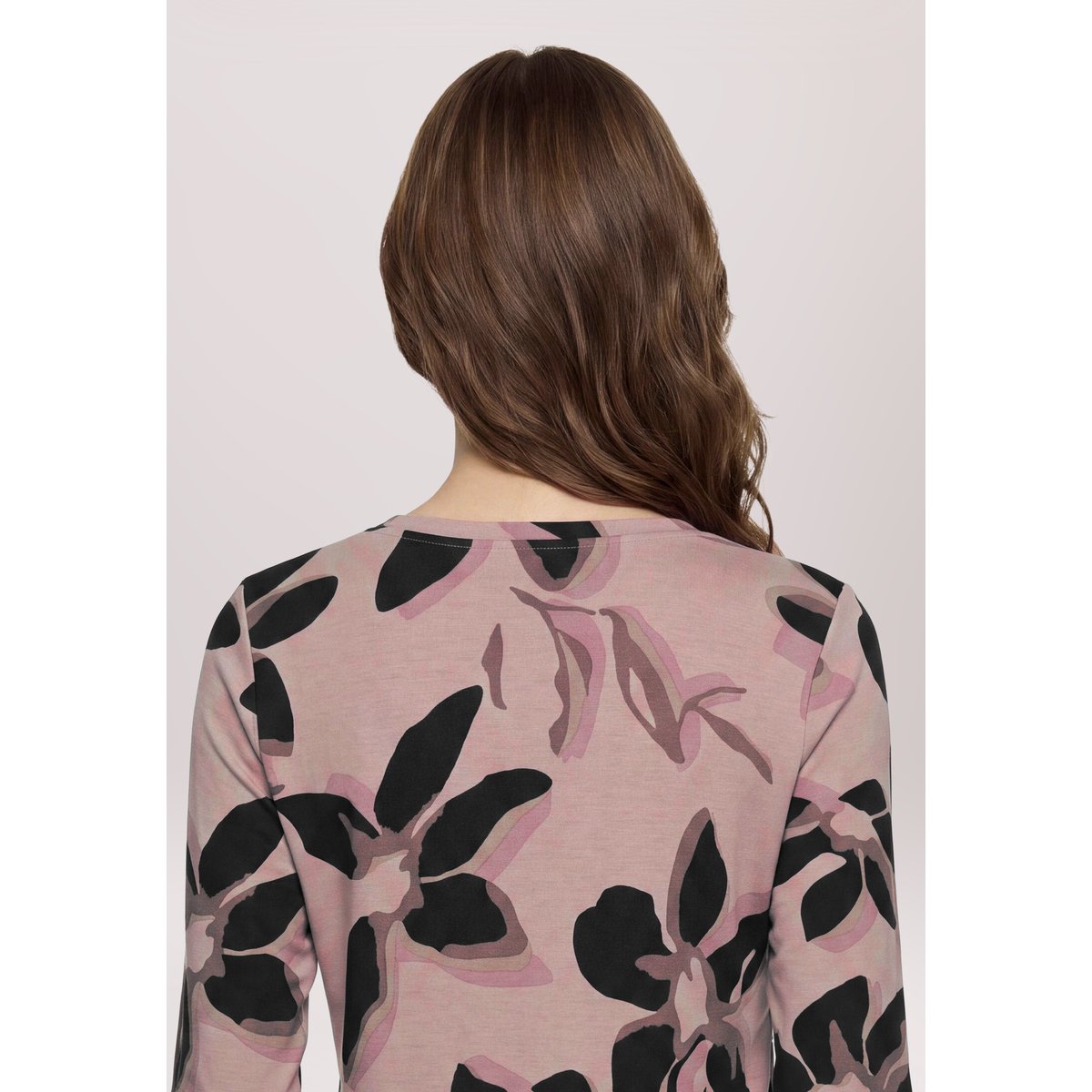 T-shirt basique à fronce rosé/black, BETTY BARCLAY