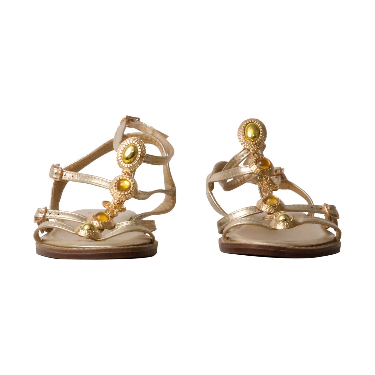 Mules Haute Cuir or, ENZA NUCCI