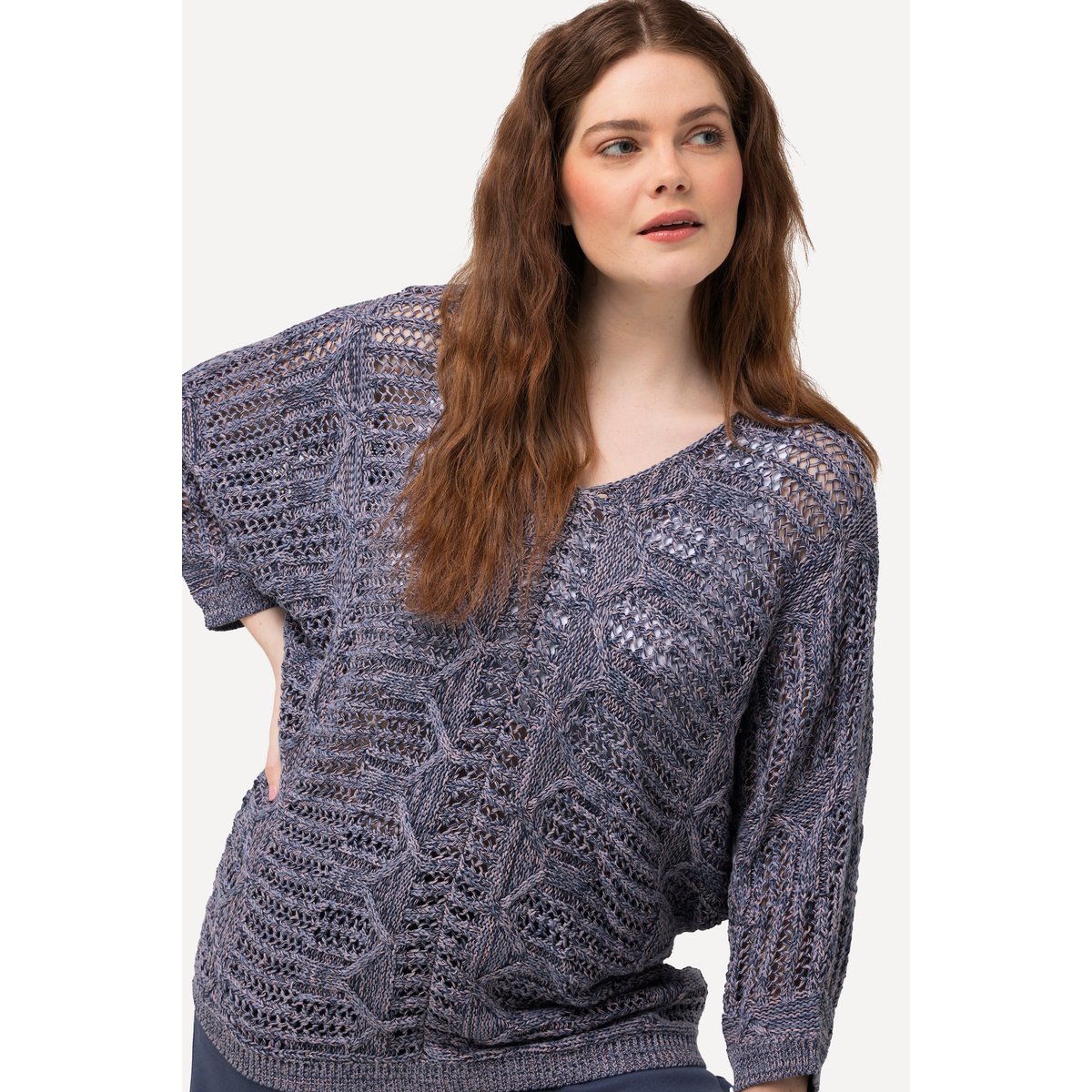 Pull en coton bio bleu encre, ULLA POPKEN