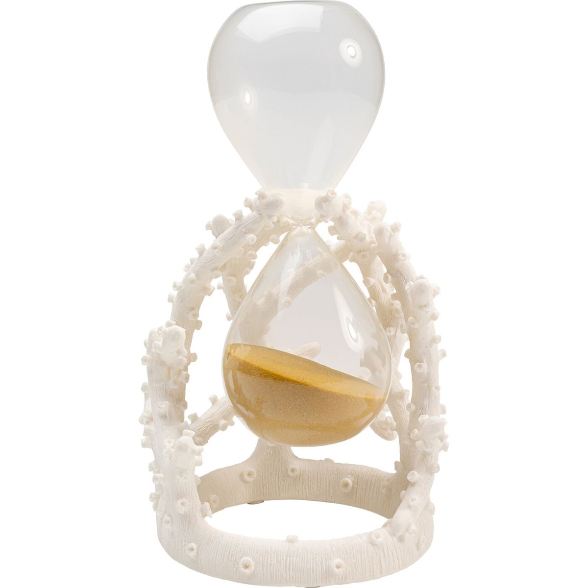 Sablier imitation corail blanc, KARE DESIGN