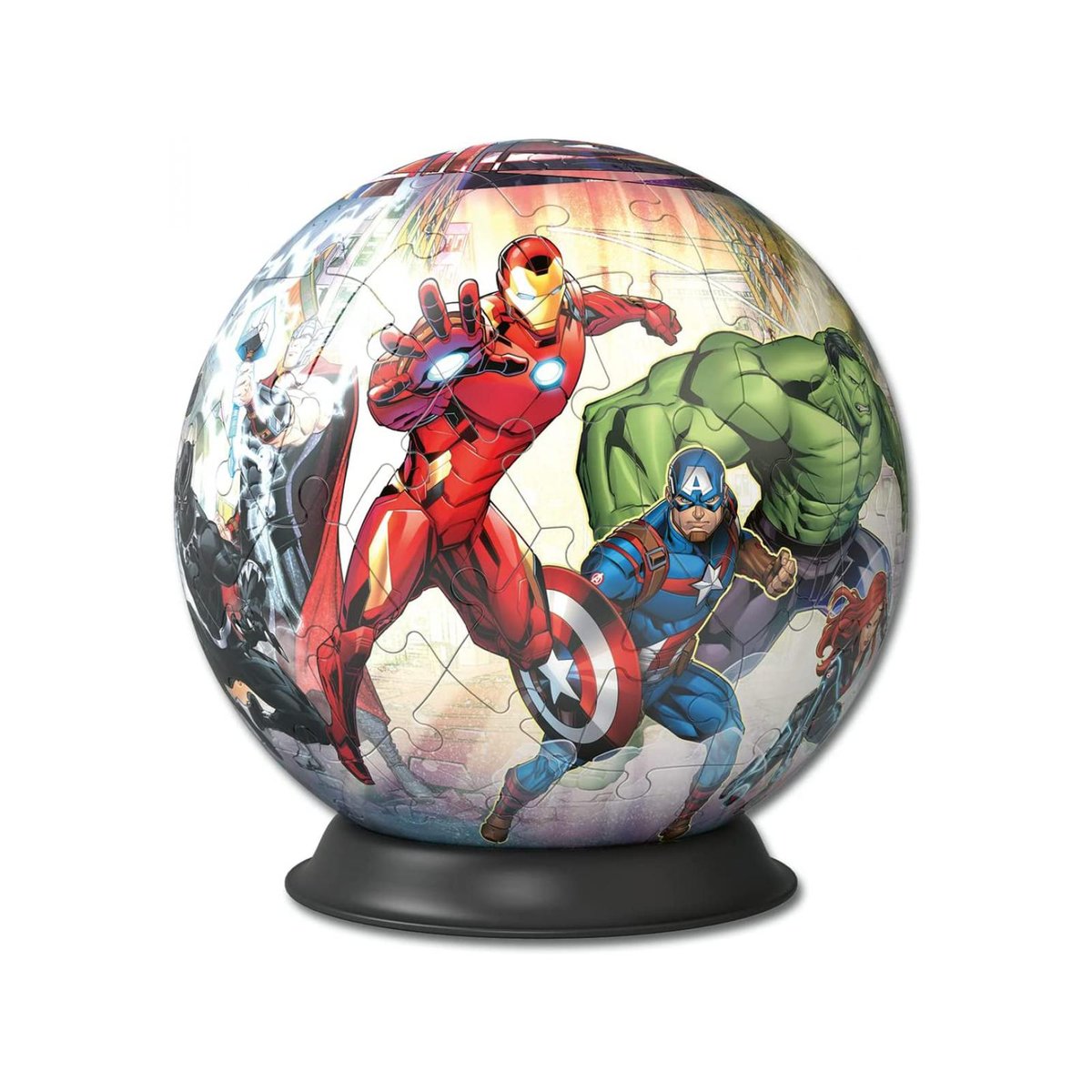 Puzzle 3D Ball 72 pièces - Marvel Avengers couleur unique, RAVENSBURGER
