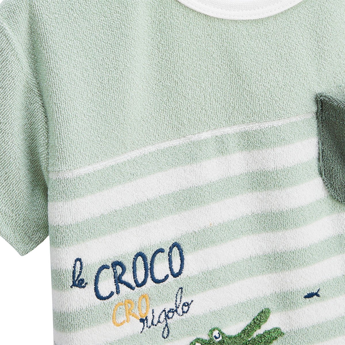T-shirt en éponge Crocro rigolo kaki, PETIT BEGUIN