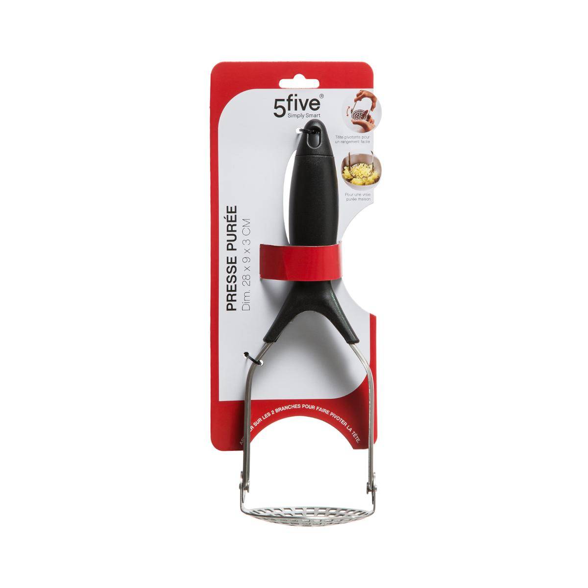 Presse-purée pliant noir, 5FIVE SIMPLY SMART