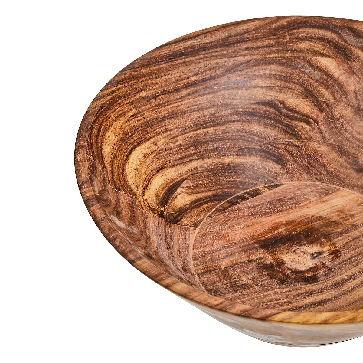 Kora Large Sheesham Wood Shallow Salad Bowl natural, SO'HOME