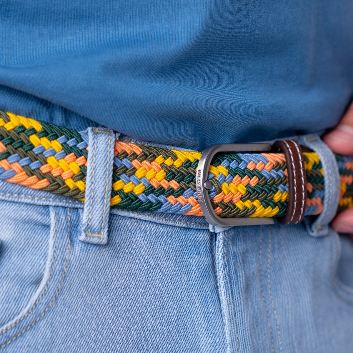 Ceinture tressée élastique MULTICOLORE multicolore, BILLYBELT