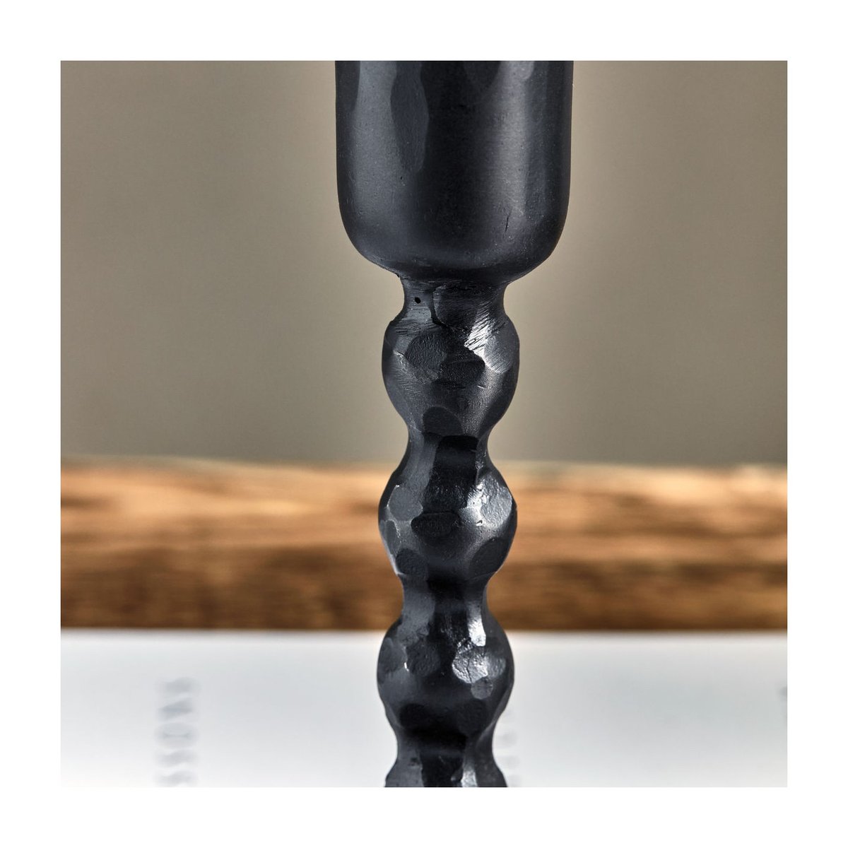 Bougeoir Mala h 13 cm noir, HOUSE DOCTOR