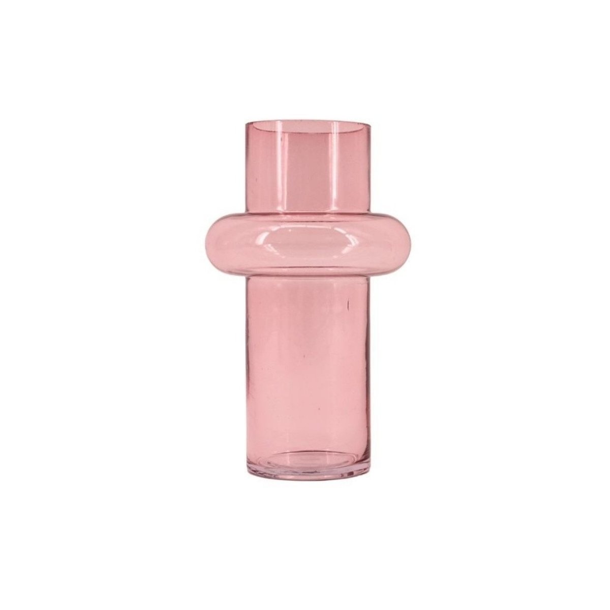 Vase anneau en verre, H20cm rose, DECOSTAR