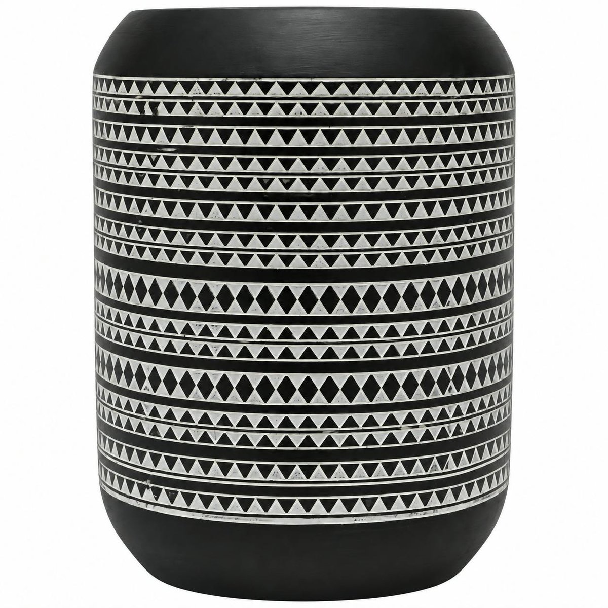 Table d'appoint noire à motifs ethniques MALMOE noir, PIER IMPORT