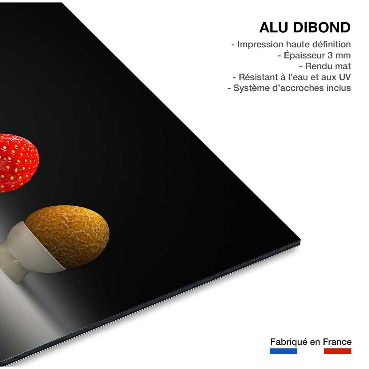 Tableau les quatre fruits tableau alu dibond, HEXOA