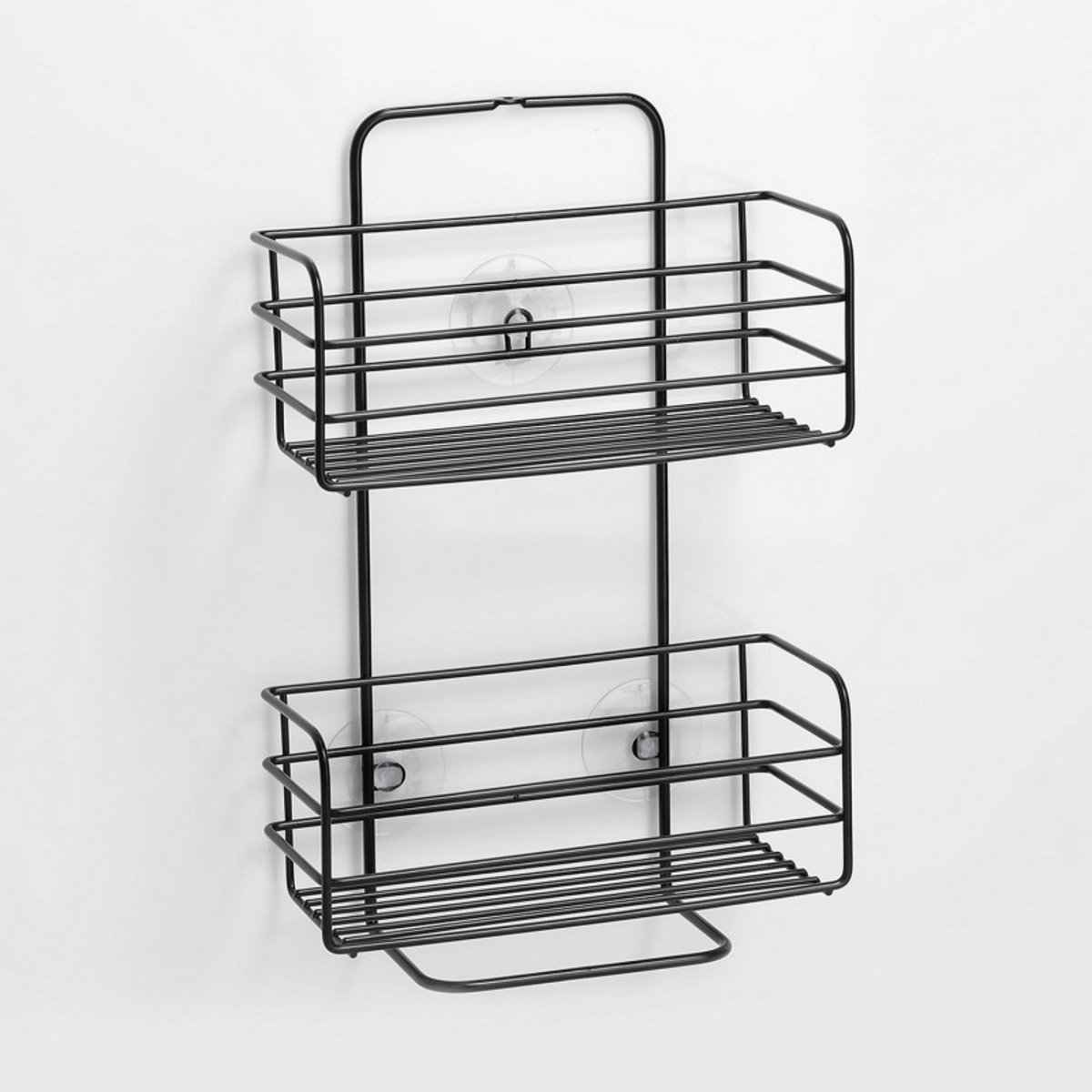 Etagère de douche métal noir, ZELLER PRESENT