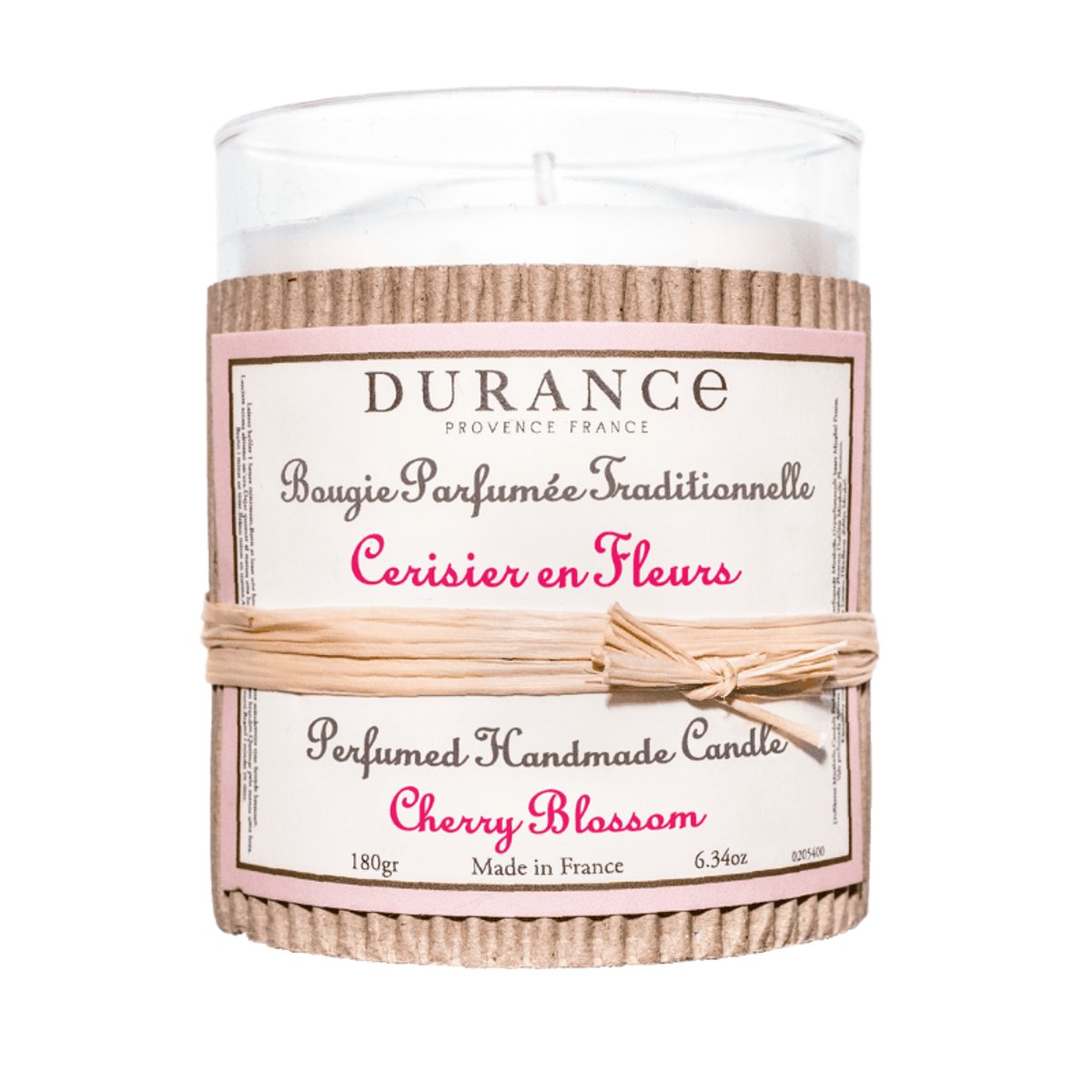 Bougie parfumée CERISIER EN FLEURS couleur unique, DURANCE