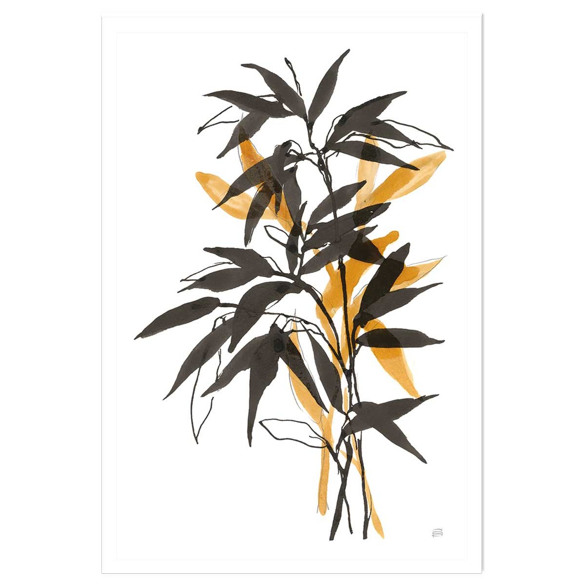 Poster orange bambou affiche seule, HEXOA