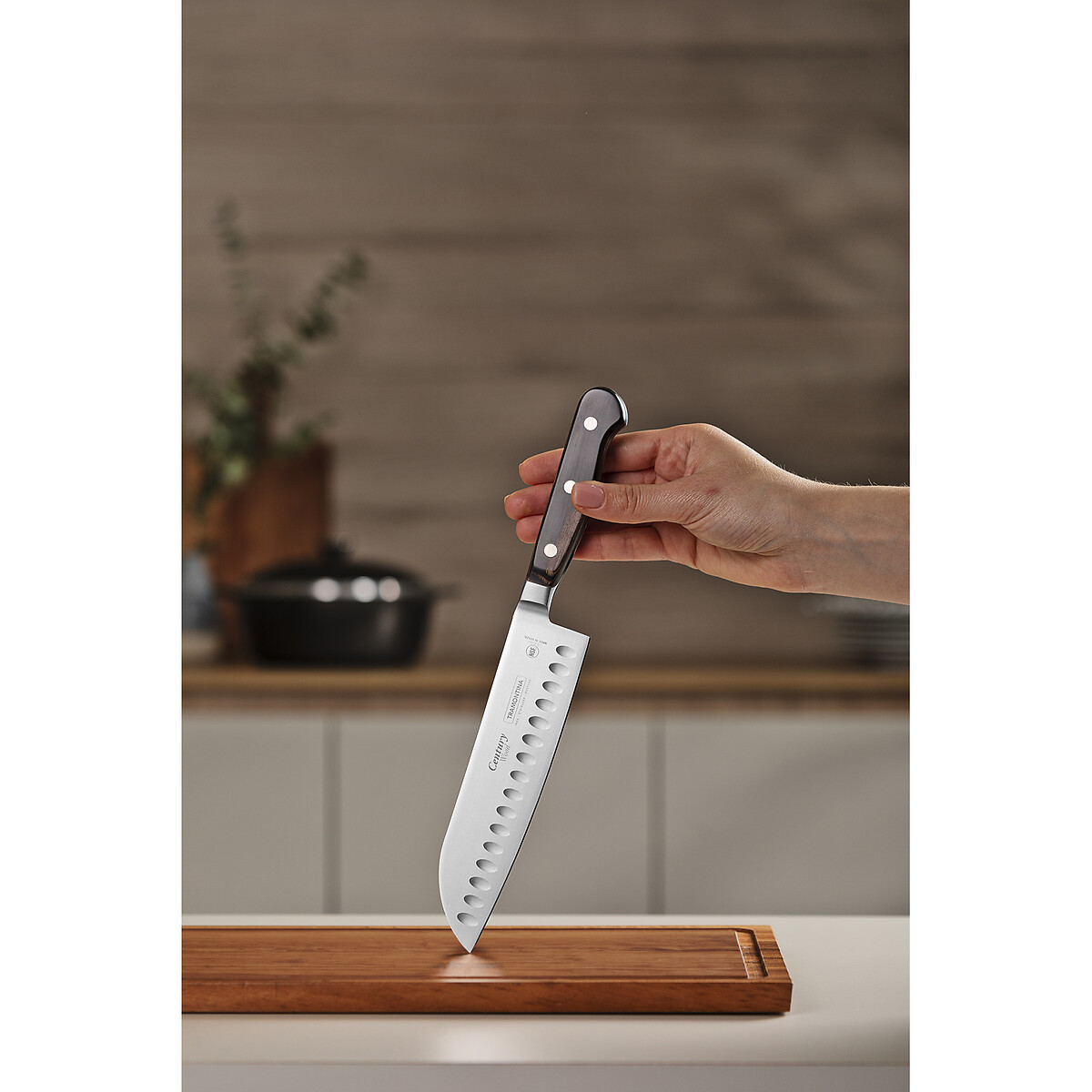 Faca Santoku Century Wood 7", Tramontina madeira, TRAMONTINA