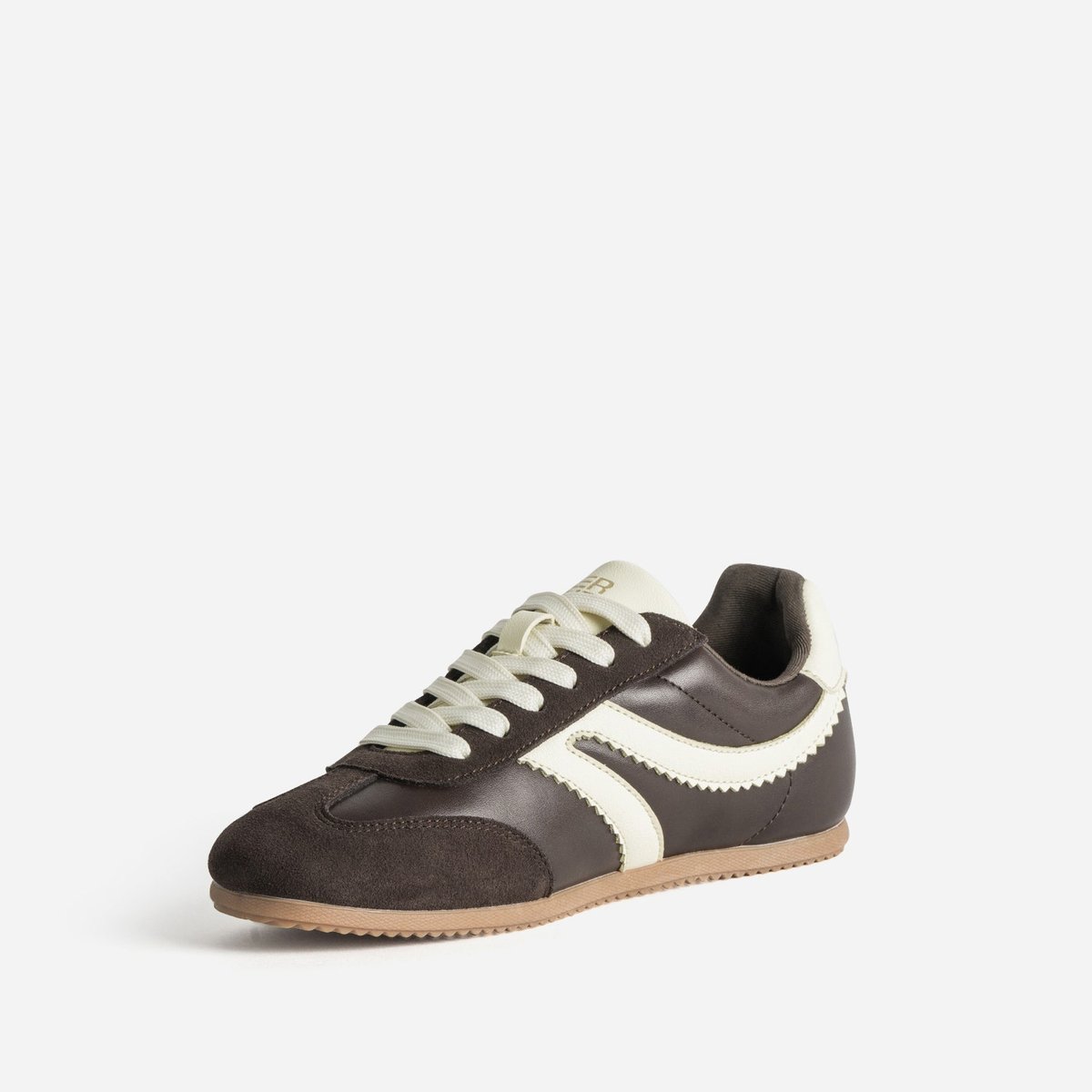 Basket en cuir PRINCESSE chocolat, ERAM