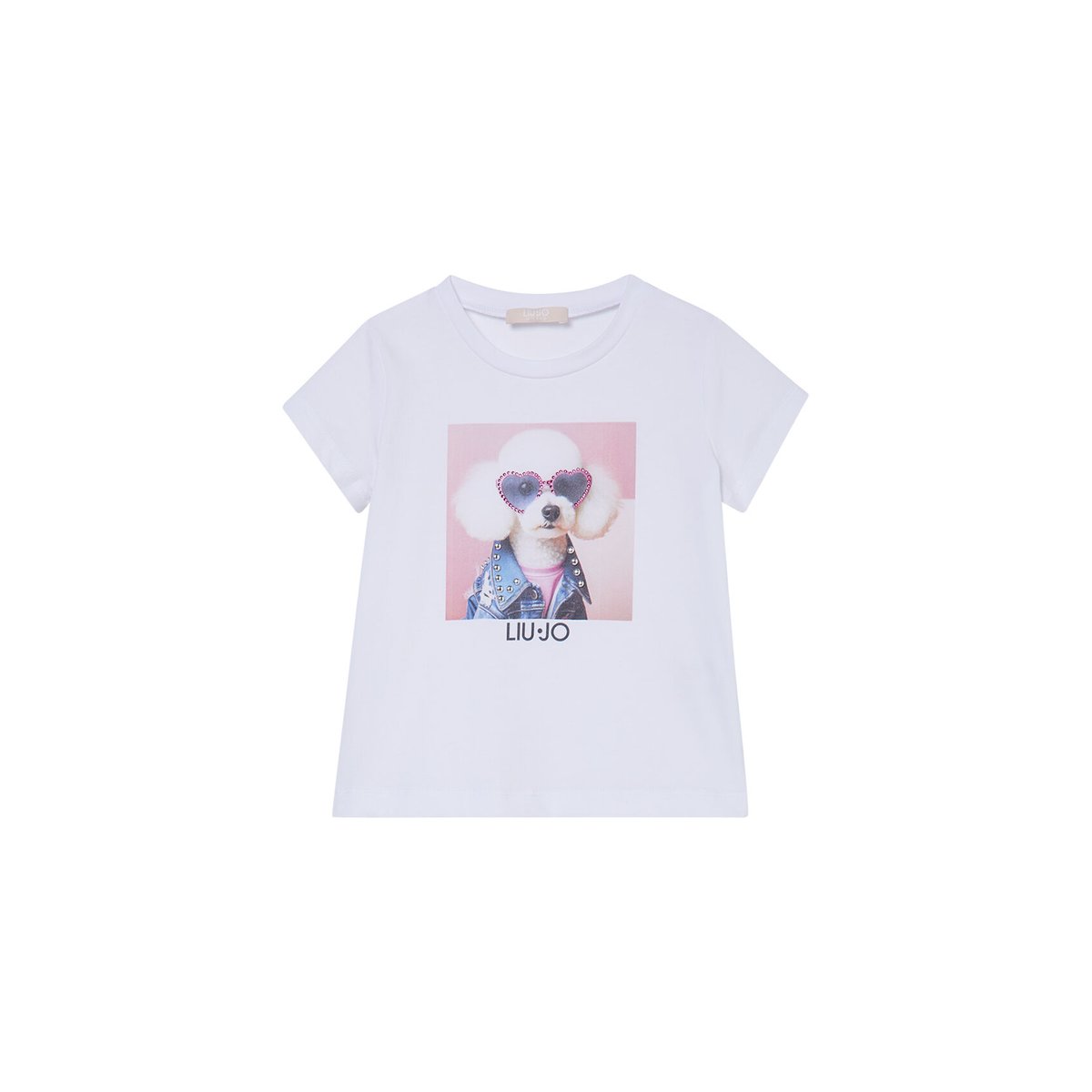 T-shirt avec imprimé blanc, LIU JO