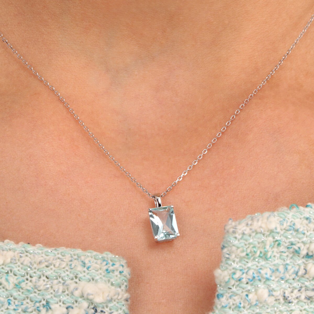 Collier en or blanc 750 MARINE argent, BLUESPIRIT