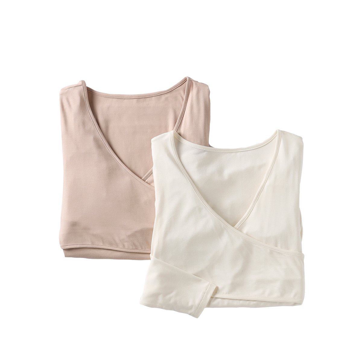 Lot de 2 tee-shirts grossesse et allaitement Fiona écru, ENVIE DE FRAISE
