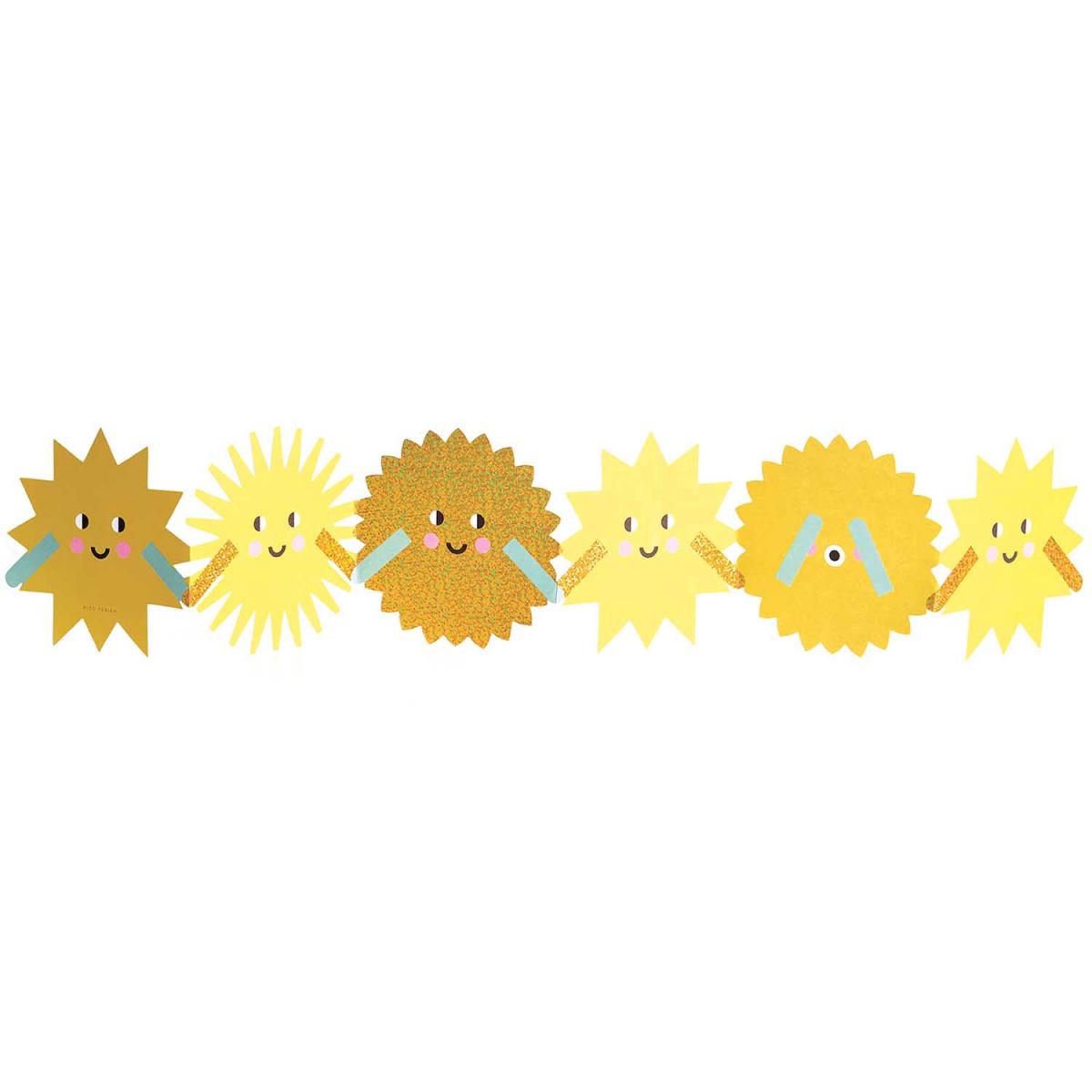 Carte de voeux zig-zag Soleil couleur unique, RICO DESIGN