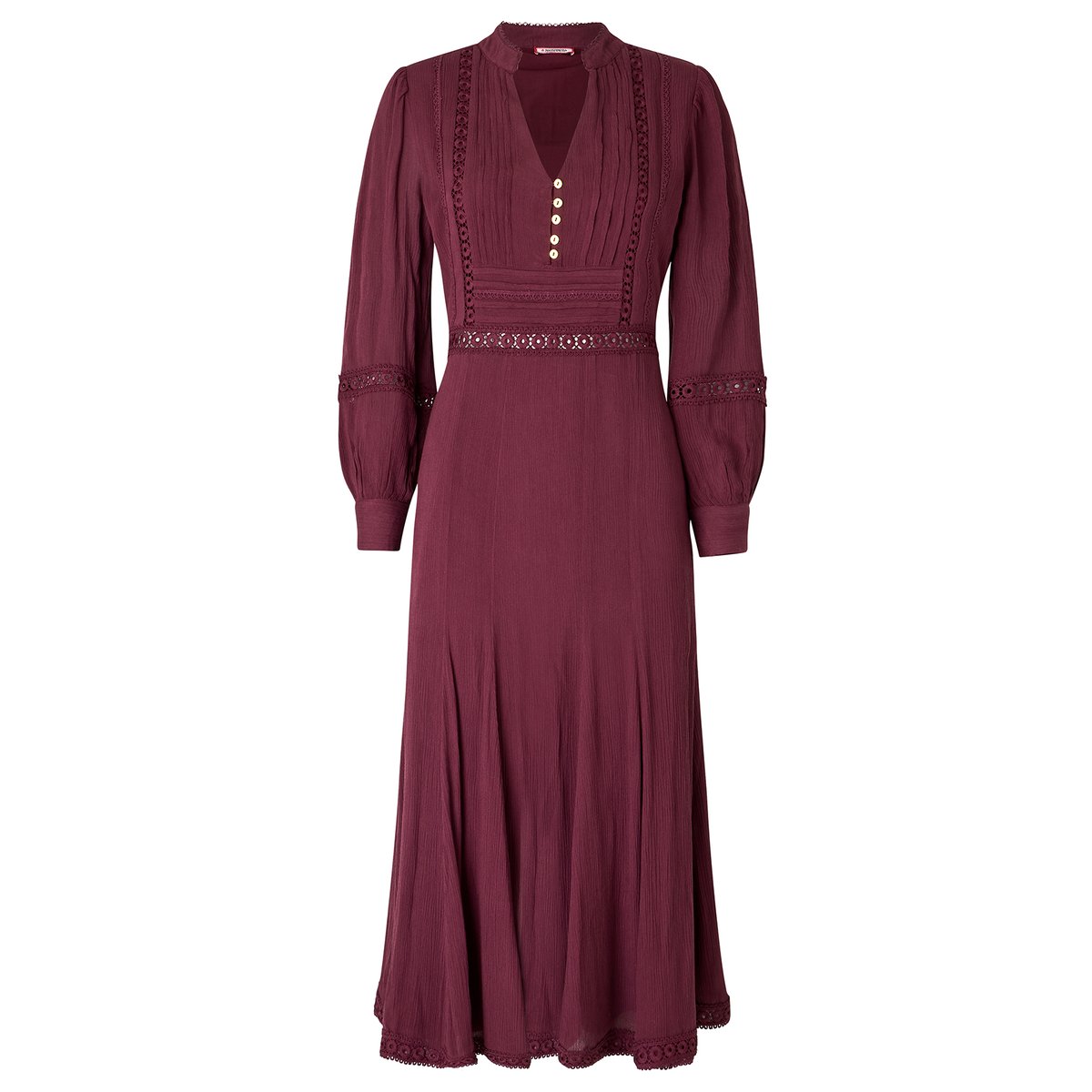 Robe Mi-Longue à Manches Longues Preya violet, JOE BROWNS