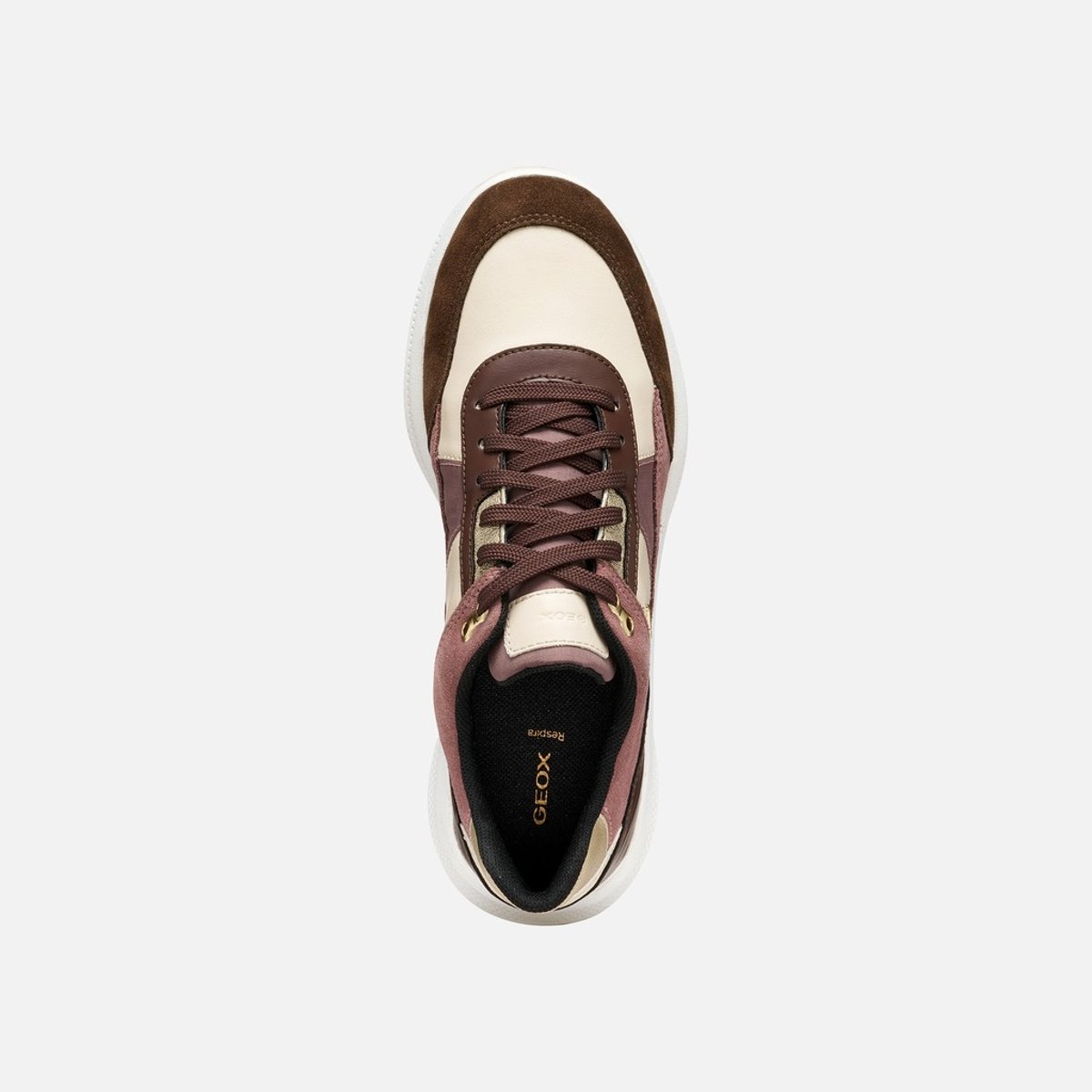 Baskets D PG1X B ABX beige clair/marron foncé, GEOX