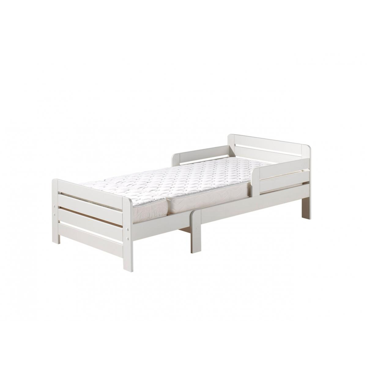 Lit évolutif JUMPER 140 avec matelas - blanc couleur unique, VIPACK