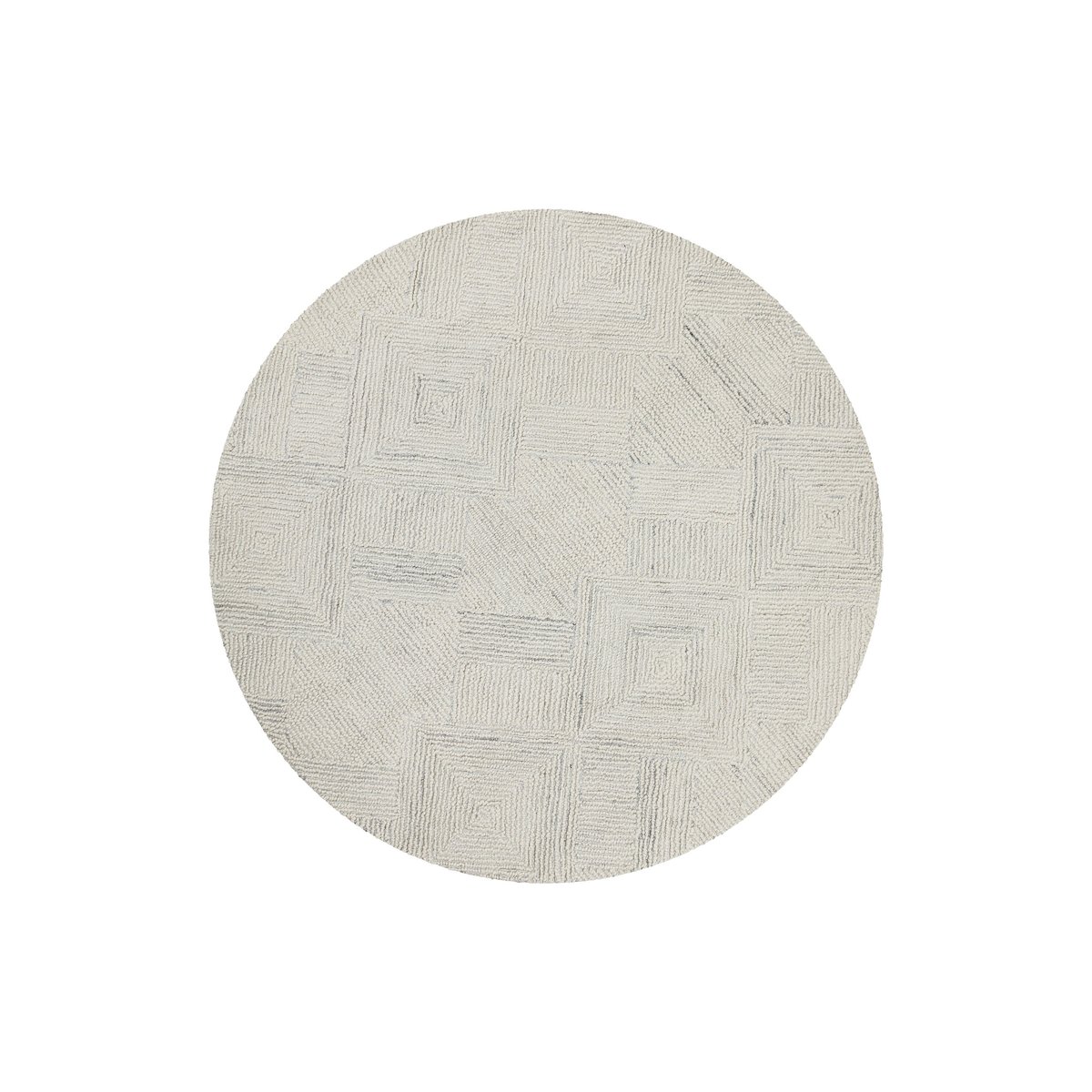 Tapis rond tufté main à relief , Hamptons THIRTYTHREE ivoire, WECON HOME