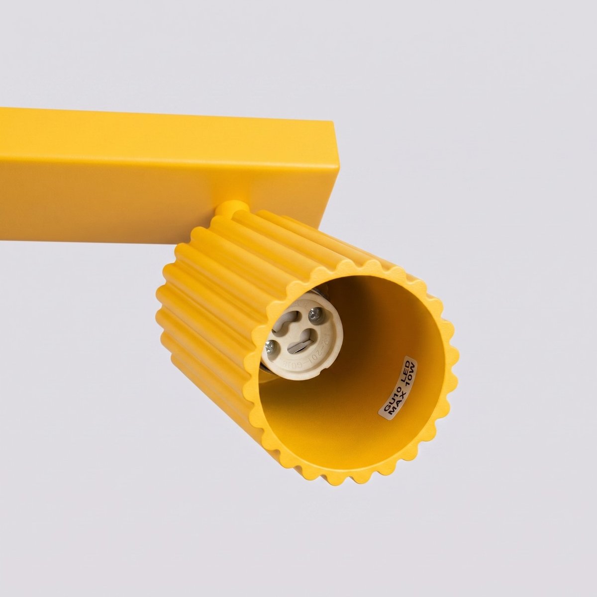 Plafonnier Aluminium Jaune GU10 4 KARBON jaune, EDEN