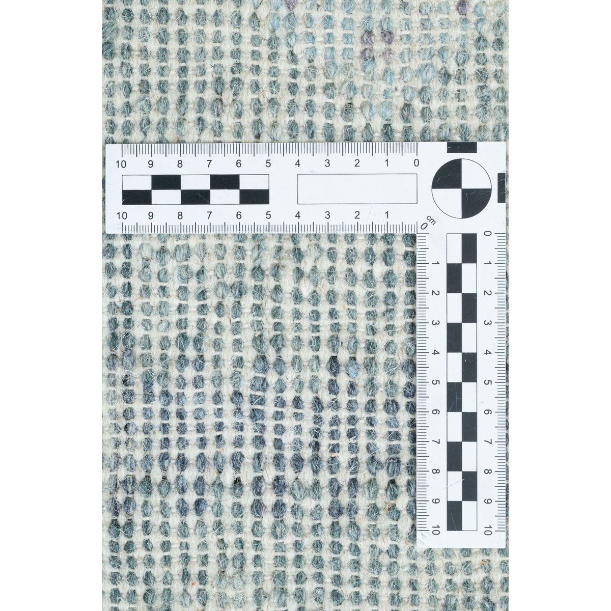 Tapis salon Zilch tissé main, laine et coton vert multicolore, THEKO