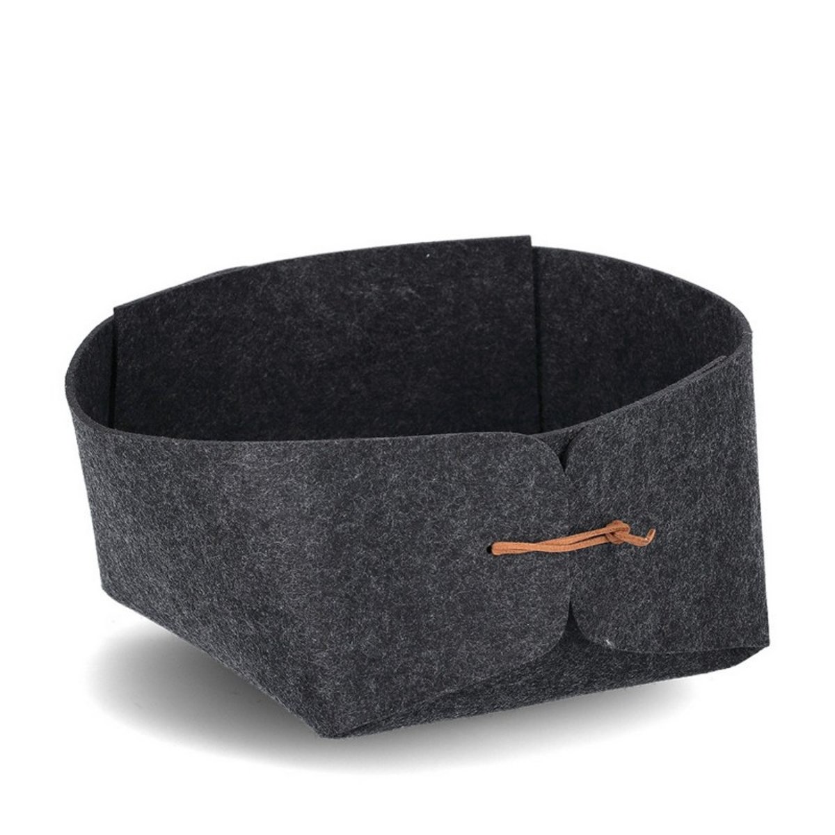 Corbeille en feutrine gris foncé, ZELLER PRESENT