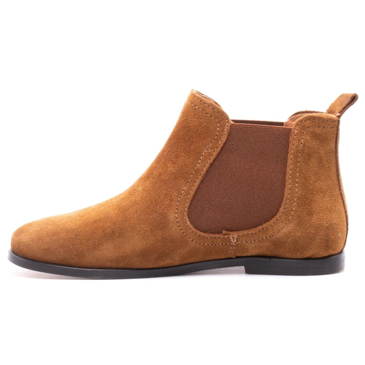 Boni Gildas - bottines en daim beige foncé, BONI&SIDONIE