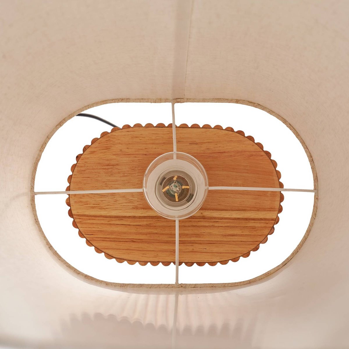 Lampadaire en bois scandinave, Kimiko bois clair, beige, LINDBY