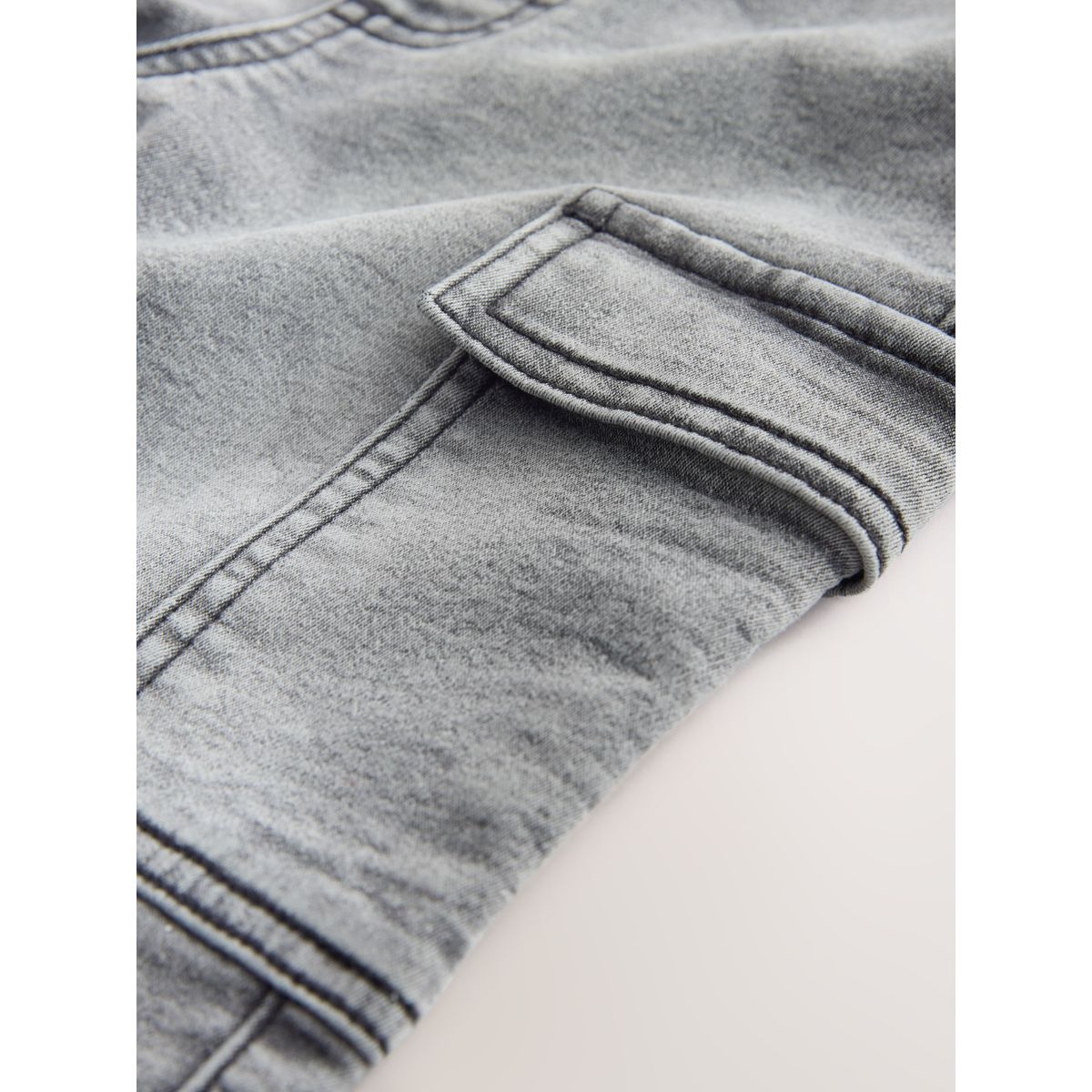 Jean cargo large stretch confortable gris, NEXT