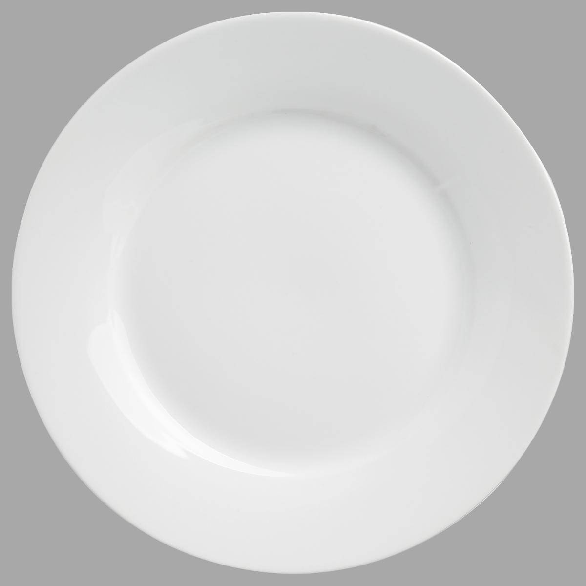 Lot de 6 assiettes en porcelaine RONDE blanc, SECRET DE GOURMET