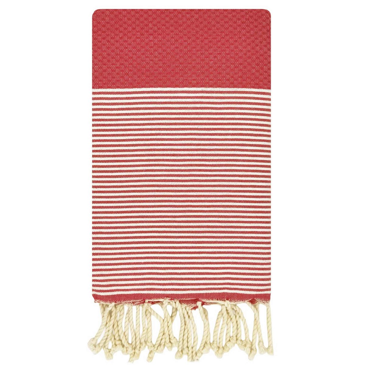 Fouta serviette de plage 100x200 cm coton recyclé Seychelles REVA COLLECTION rouge, SEVIRA KIDS