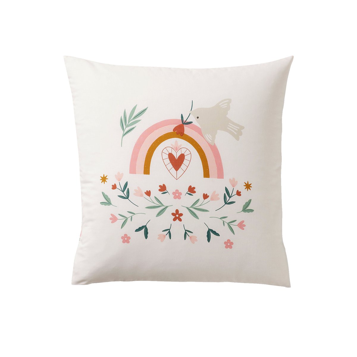 Parure housse de couette et taie d'oreiller LATINO VIBES, avec coton recyclé multicolore, VERTBAUDET