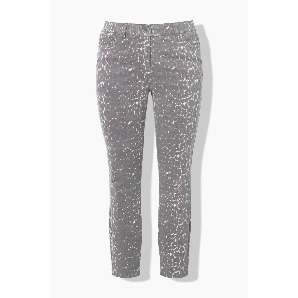 Jean skinny 5 poches. Taille haute. Imprimé nougat, STUDIO UNTOLD