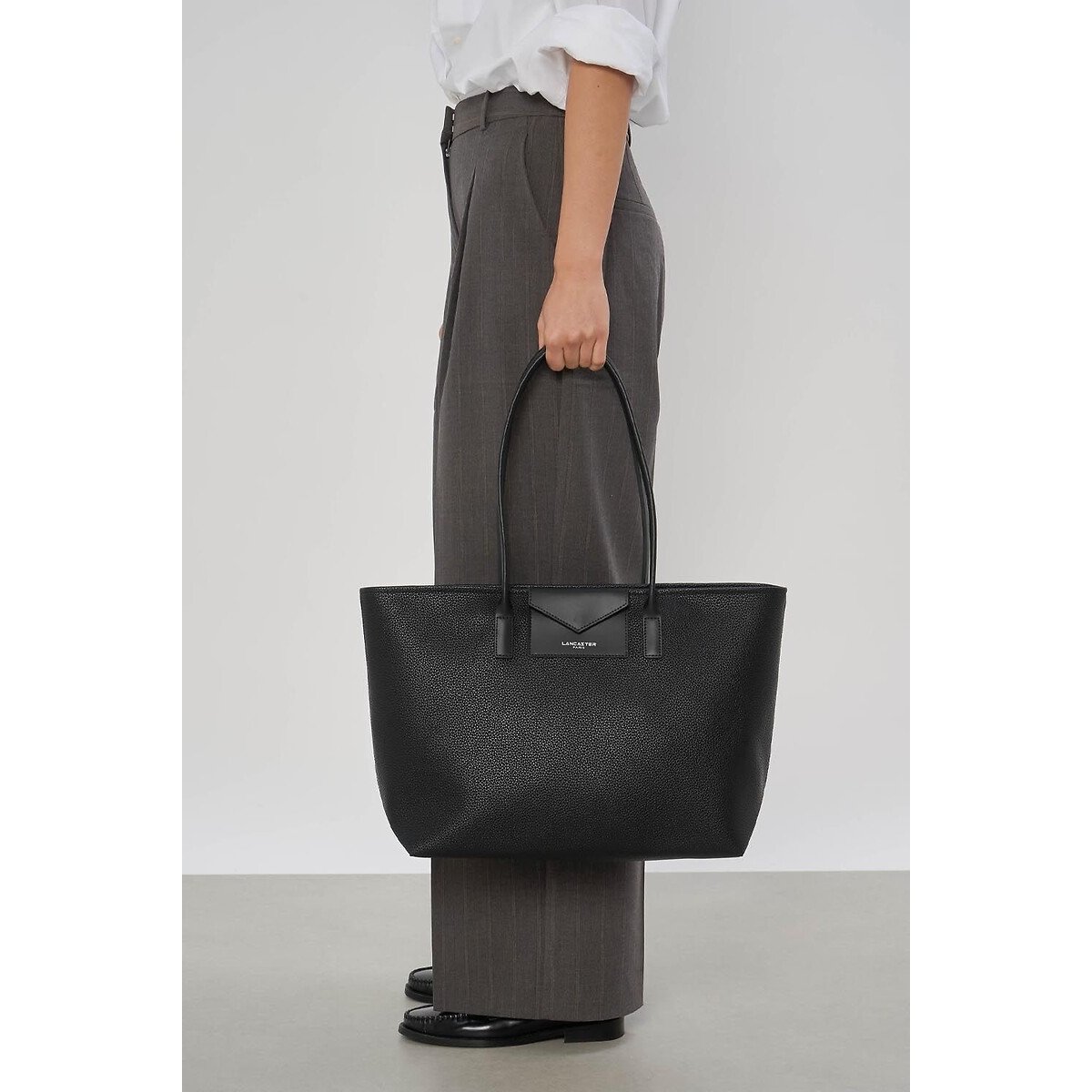 Sac cabas porté épaule zippé, MAYA DOUBLE KBA noir, LANCASTER