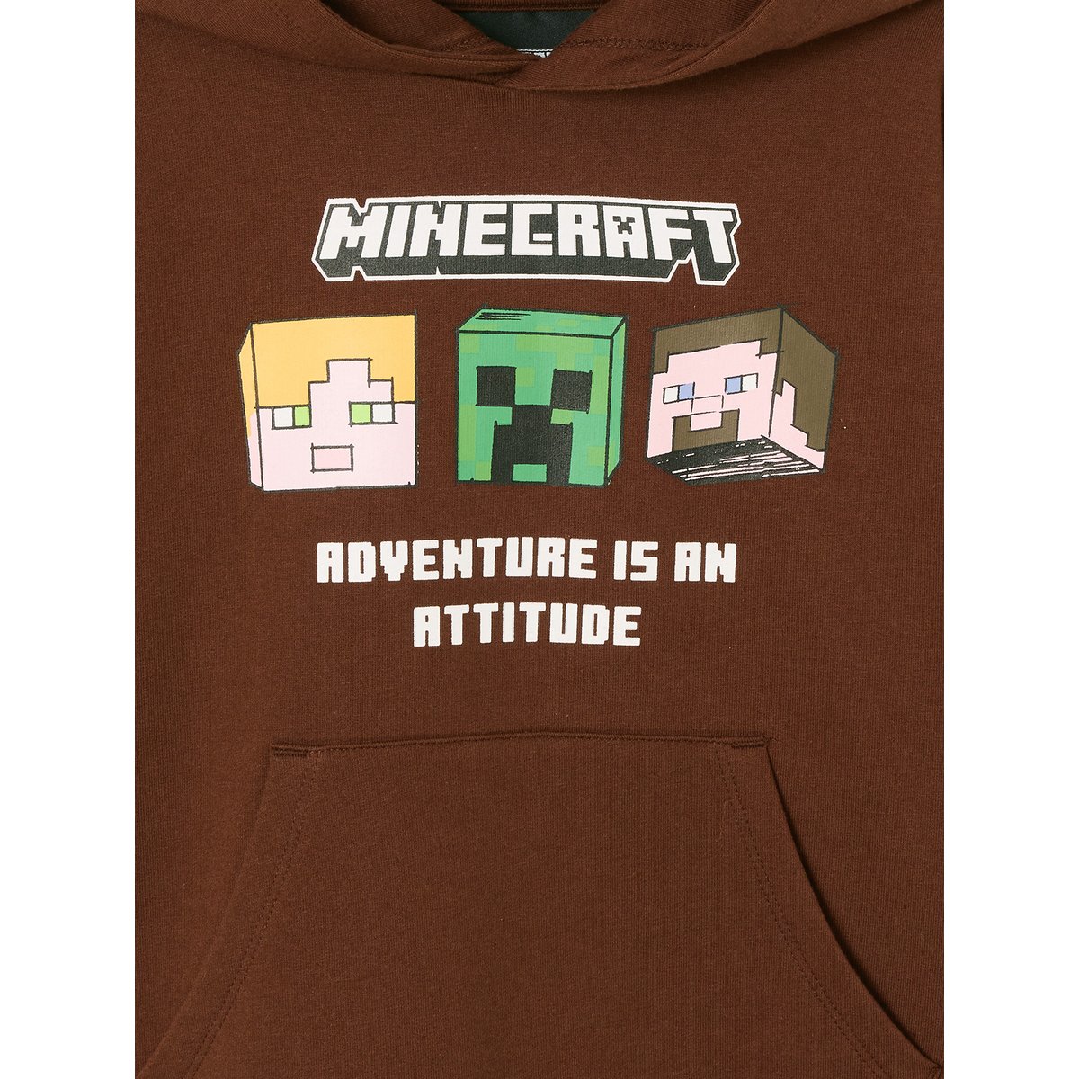 Sweat à capuche Minecraft chocolat, VERTBAUDET