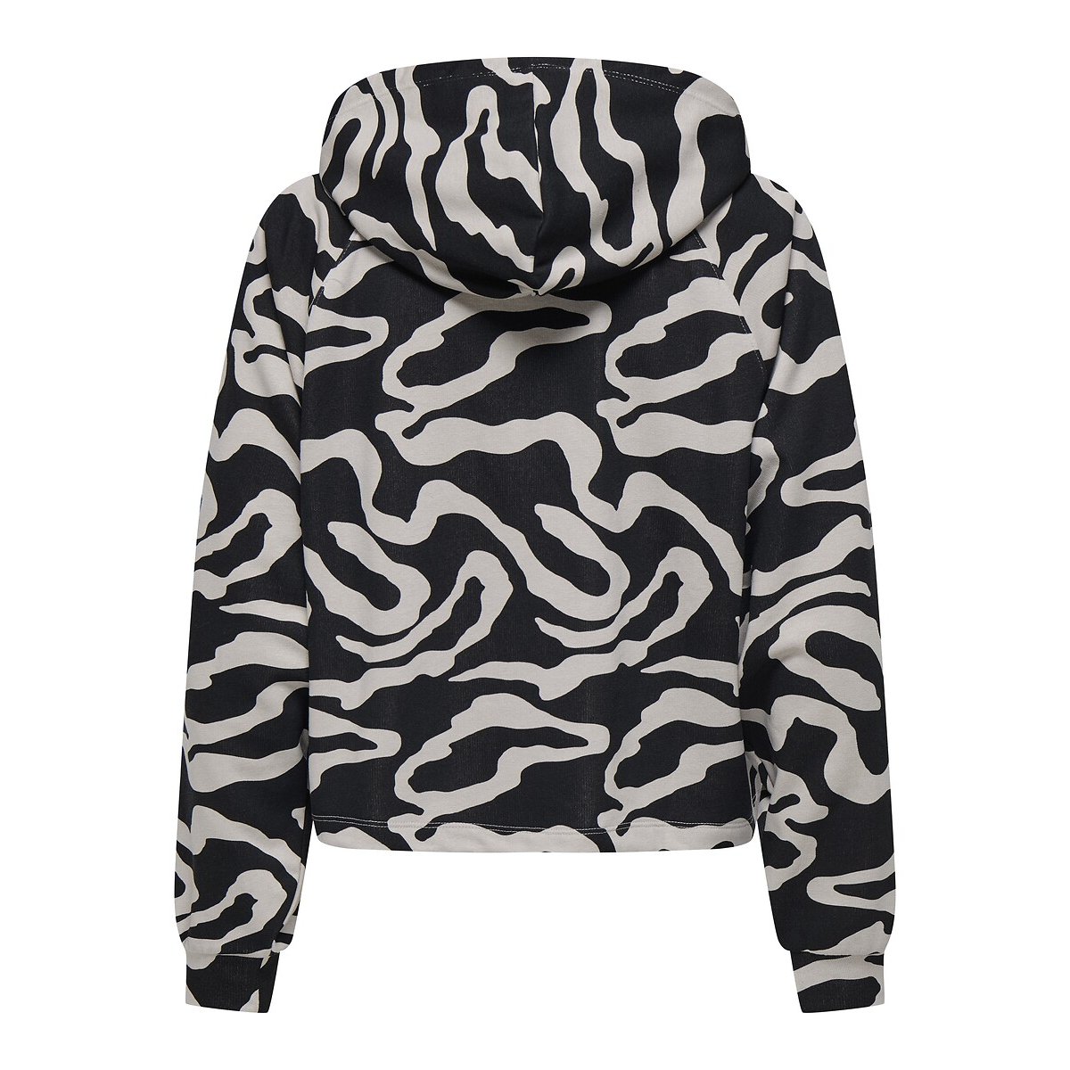 Graphic Print Zipped Hoodie black/beige, ONLY PLAY