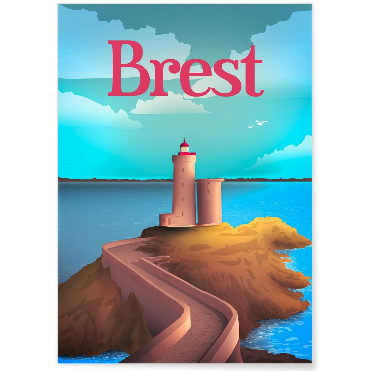 Affiche ville Brest blanc, L'AFFICHERIE
