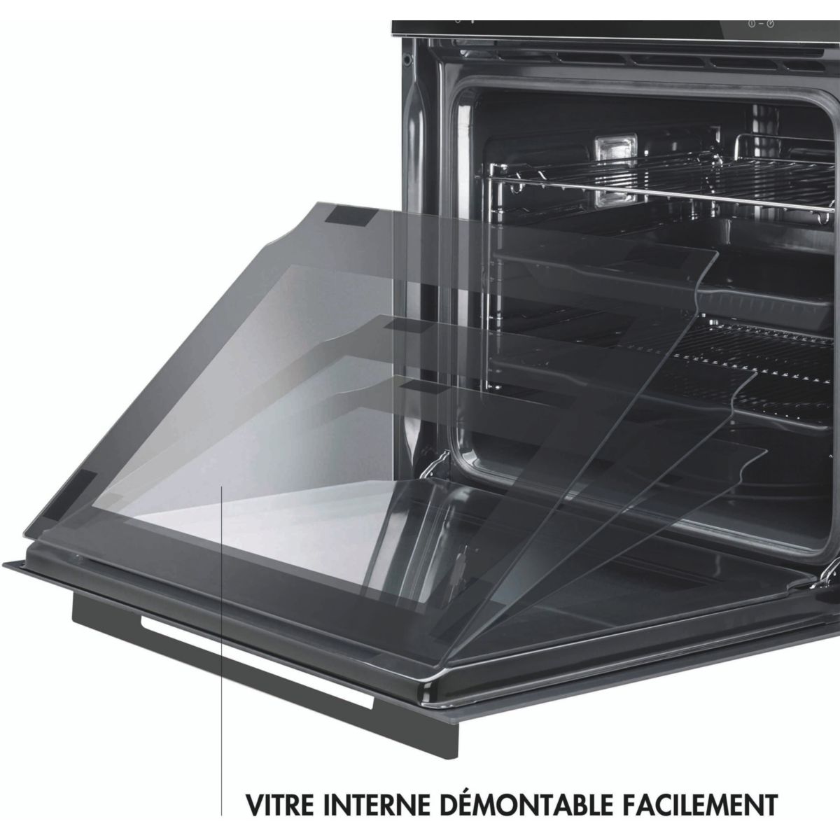 Four encastrable SFP641PNO1 - Pyrolyse - Chaleur tournante - Porte froide - Rails télescopiques couleur unique, SMEG